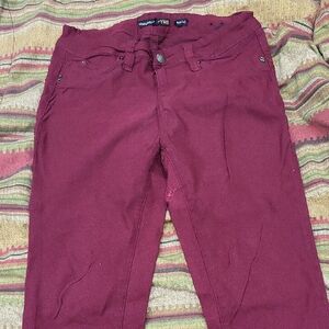 Burgundy Skinny Jeans